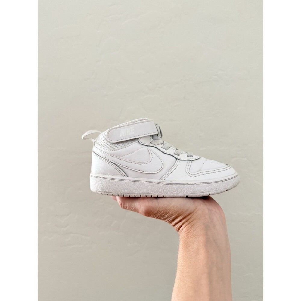 Nike Court Borough Mid 2 Toddler 9C White Mid Top Sneakers CD7782-100